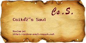 Csikós Saul névjegykártya